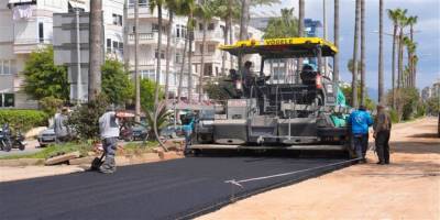 Alanya Atatürk Caddesi’nde asfalt mesaisi başladı