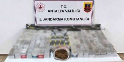 Antalya’da kaçak tütün operasyonu: Binlerce makaron