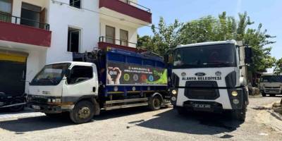 Alanya Belediyesi'nden Çöp Ev Temizliği