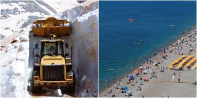 Antalya’da Aynı Gün Kar da Var Deniz de