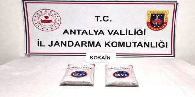 Antalya’da 1,3 kg kokain ele geçirildi