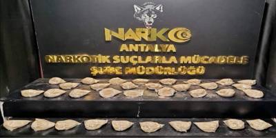 Antalya'da 16,6 kilo eroin ele geçirildi