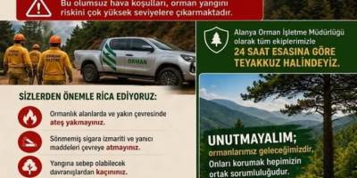 Alanya’da Orman Yangını Uyarısı: 3 Gün Kritik