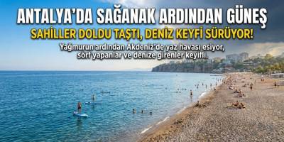 Antalya'da Fırtına Sonrası Deniz Keyfi: Sahiller Doldu!