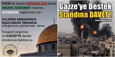 Alanya Kudüs Bilinci ve Kardeşlik Derneği Gazze'ye Destek Standı Açıyor
